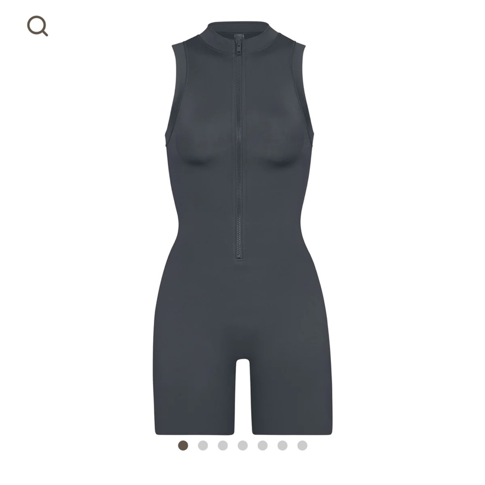 SKIMS SWIM MOCK NECK CYCLE SUIT SMALL